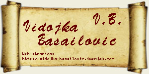 Vidojka Basailović vizit kartica